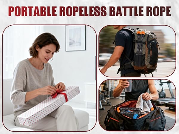 PORTABLE ROPELESS BATTLE ROPE