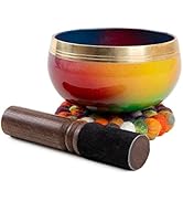 Tibetan Singing Bowl Set - Easy To Play for Beginners - Authentic Handcrafted Mindfulness Meditat...