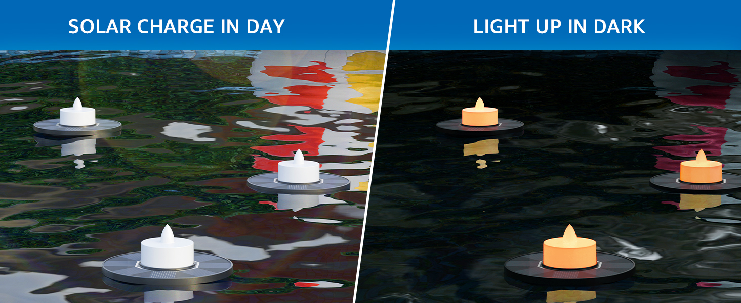 floating solar pool lights