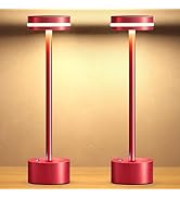 ECOESPTI Cordless Table Lamp, Portable Rechargeable Bedside Lamp, Touch Stepless Dimmable Desk La...