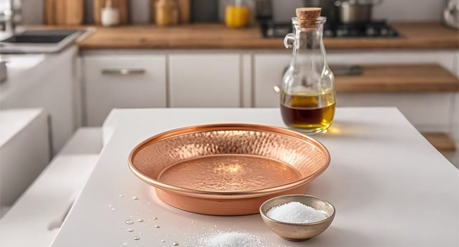 Vegetable plate copper