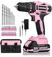 Cordless Drill Driver Set,20V Power Drills Kit with Batteries and Charge,18+1 Torque Setting,3/8"...
