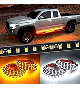 Nilight Truck Running Board Lights 2PCS 60 Inch LED Side Maker White Courtesy Light &amp; Sequential ...