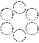 Oualhoo 1" Inner Diameter Stainless Steel O Rings, Seamless Metal O Rings, Solid Round Buckles, W...