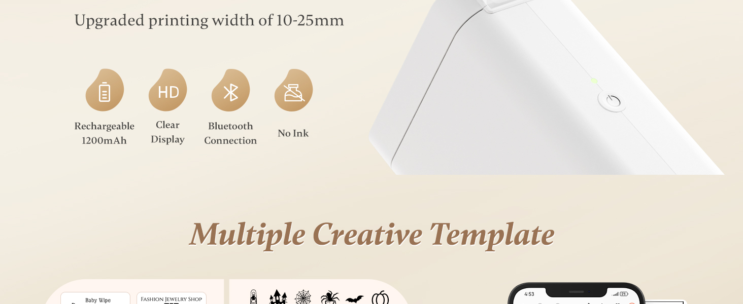 NIIMBOT D101 Label Makers Portable Smart Sticker Printer for Home Office School Use