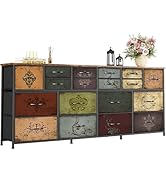 VASICAR 74.8" W Dresser for Bedroom, Wide TV Stand for 65, 75, 80 inch TV, Long Fabric Dresser wi...