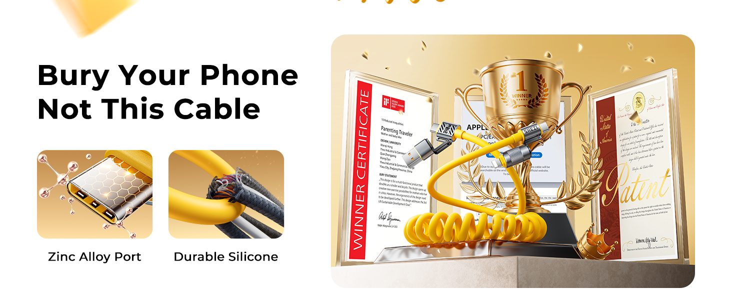 jixivor 4 in 1 usb c cable 240W compatiblle with Lightning cable multi cords