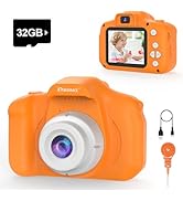 PROGRACE Kids Camera for Girls Ages 3-8 - Easy to Use Toddler Digital Video Camera with 28 Fun Fr...