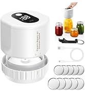 Mason jar Vacuum Sealer, Electric Mason Jar Vacuum Sealer Kit for Wide Mouth &amp; Regular Mouth Maso...