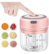 Electric Mini Garlic Chopper, 250ML USB Mini Food Chopper Garlic Mincer, Vegetable Chopper, Onion...