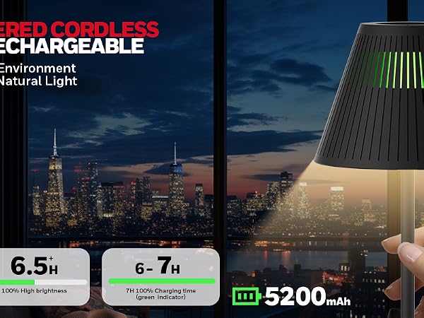 PORTABLE CORDLESS TABLE LAMP