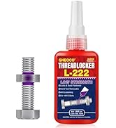 ThreadLocker Purple 222 1.69 Fl oz/50 ml, Thread Lock Low Strength Lock Tight for Nuts, Bolts, Fa...