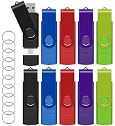 AreTop 32GB USB C Thumb Drive Dual USB 2.0 Flash Drive 32GB USB Drive Swivel Design 2-in-1 Portab...