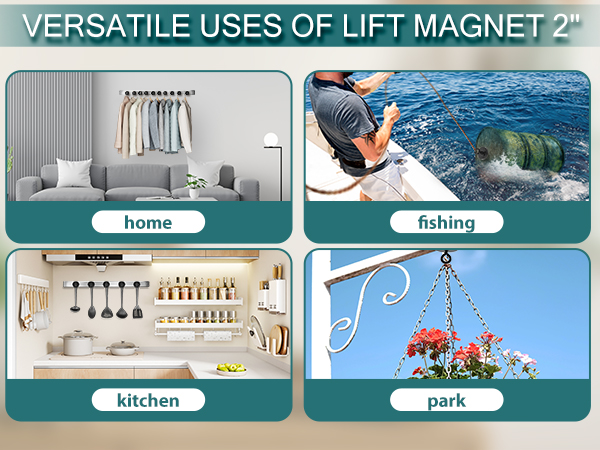 Neosmuk Black Fishing Magnet 2inches can save your space