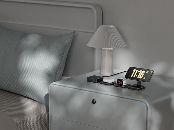 Wireless Charging Station for Apple Devices, Foldable Magnetic Wireless Charger
