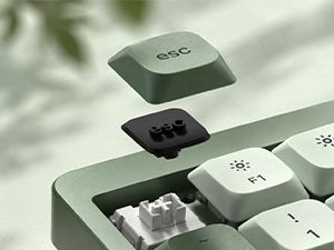 dagaladoo Low Profile keycaps Set,Double Shot PBT Key caps,Matcha Green