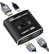 avedio links HDMI 2.1 Switch 2 in 1 Out 8K@60Hz, 4K@120Hz HDMI Switch for PS5/XSX, High Speed 48G...