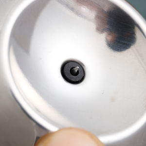 egg piercer with stainless steel egg pin which is retractable to avoid any possible harm