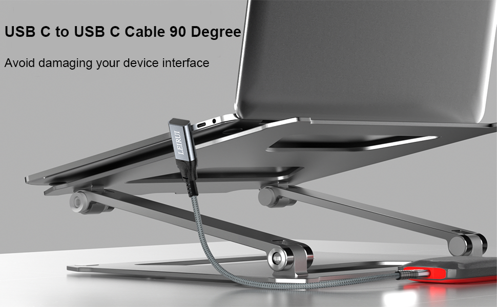 USB C Male to USB C Male Cable Right Angle