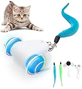 CZPET Cat Toys Smart Mice Chase Toys Electric Racing Luminous Automatic Toy, LED Wheels USB Charg...