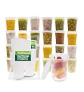 Freshware Food Storage Containers [24 Set] 32 oz Plastic Deli Containers with Lids, Slime, Soup, ...