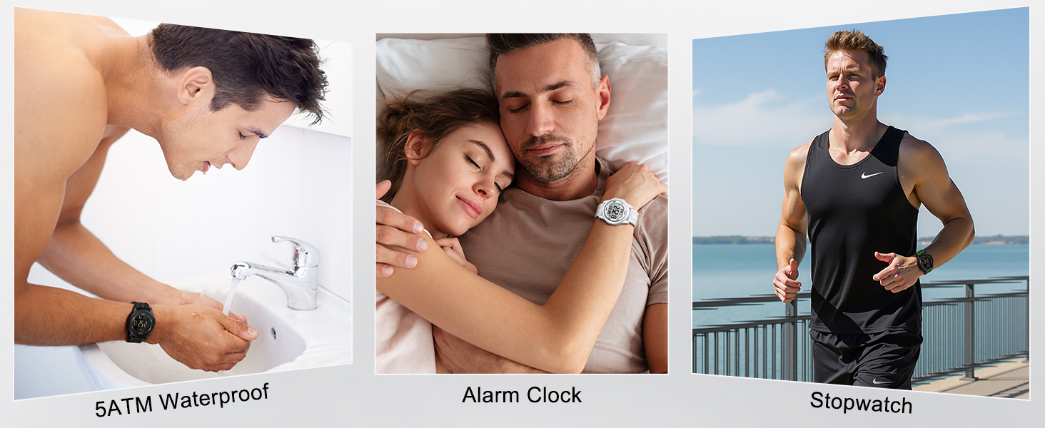 Digital Watches for Men Outdoor Waterproof Sport