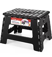 ACSTEP Folding Step Stool 9'' Tall Kids Step Stool Holds Up to 300 lb Plastic Foldable Step Stool...
