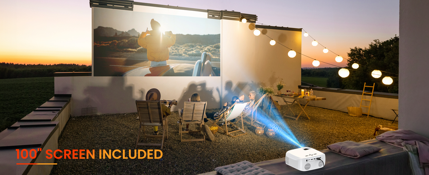 projector with screen