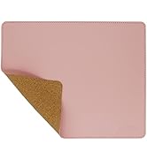 KINOPREV Leather Mouse Pad - Wood Mouse Pad with Stitched Edge,PU Non-Slip Mouse Pad,Double Side ...