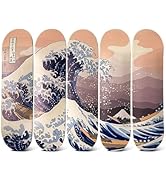 Skateboard Canvas Wall Art - Hokusai Great Wave Off Kanagawa Room Decor - Home Decor, Living Room...