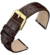 ANNEFIT Quick Release Watch Band, Embossed Alligator Grain Leather Watch Strap, Replacement Bands...