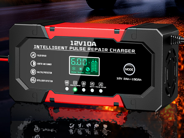 car battery charger 10a 12v