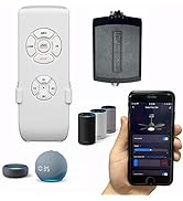 Universal Smart WiFi Ceiling Fan Remote Control Kit, Compatible with Alexa, Google Assistant and ...