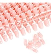 LIARTY 120 Pieces French Fake Nails Press on Nails for Women Girls Full Cover Medium Length Pink ...