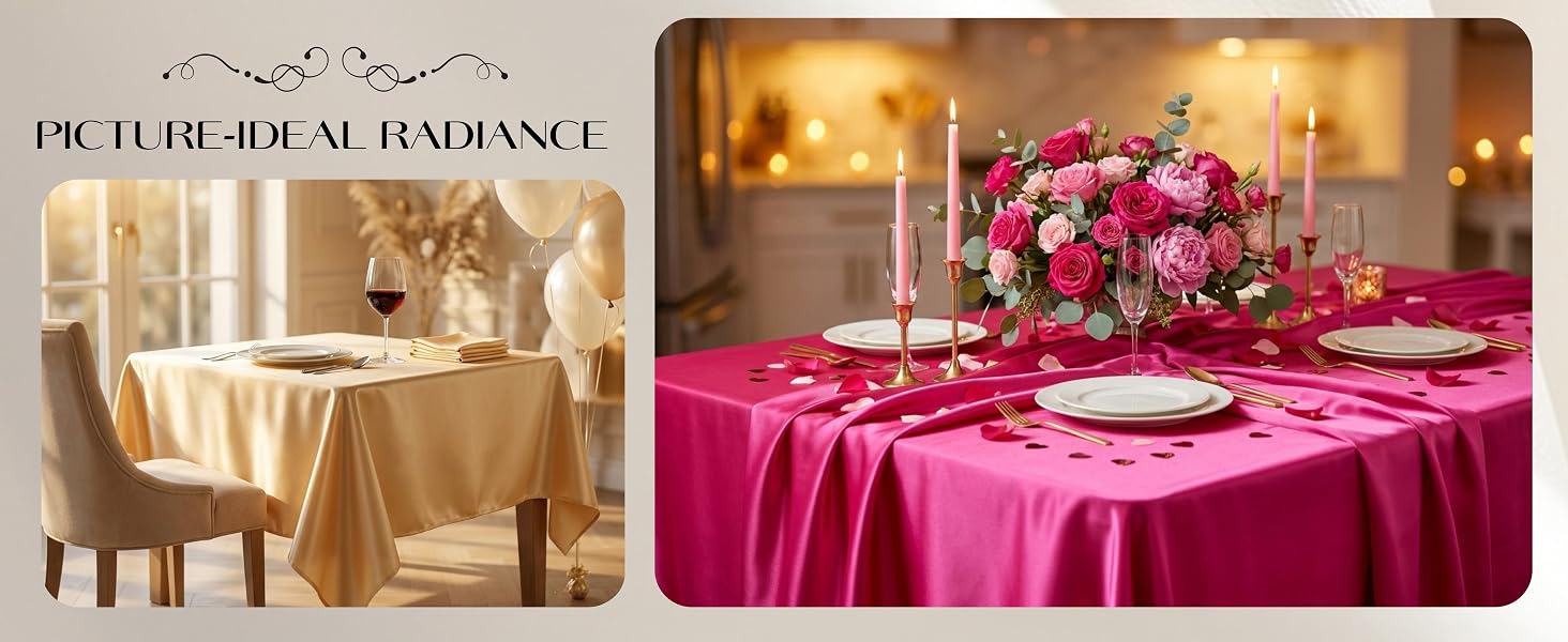 Satin Tablecloth 58 x 102 Inch