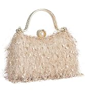 RonFoxi Clutch Purse for Women, Evening Bag with Removable Chain Strap Elegant Handbag for Weddin...