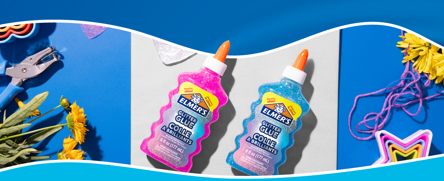 elmers glitter glue craft art string flowers class teacher kids activity fun gift party supplies