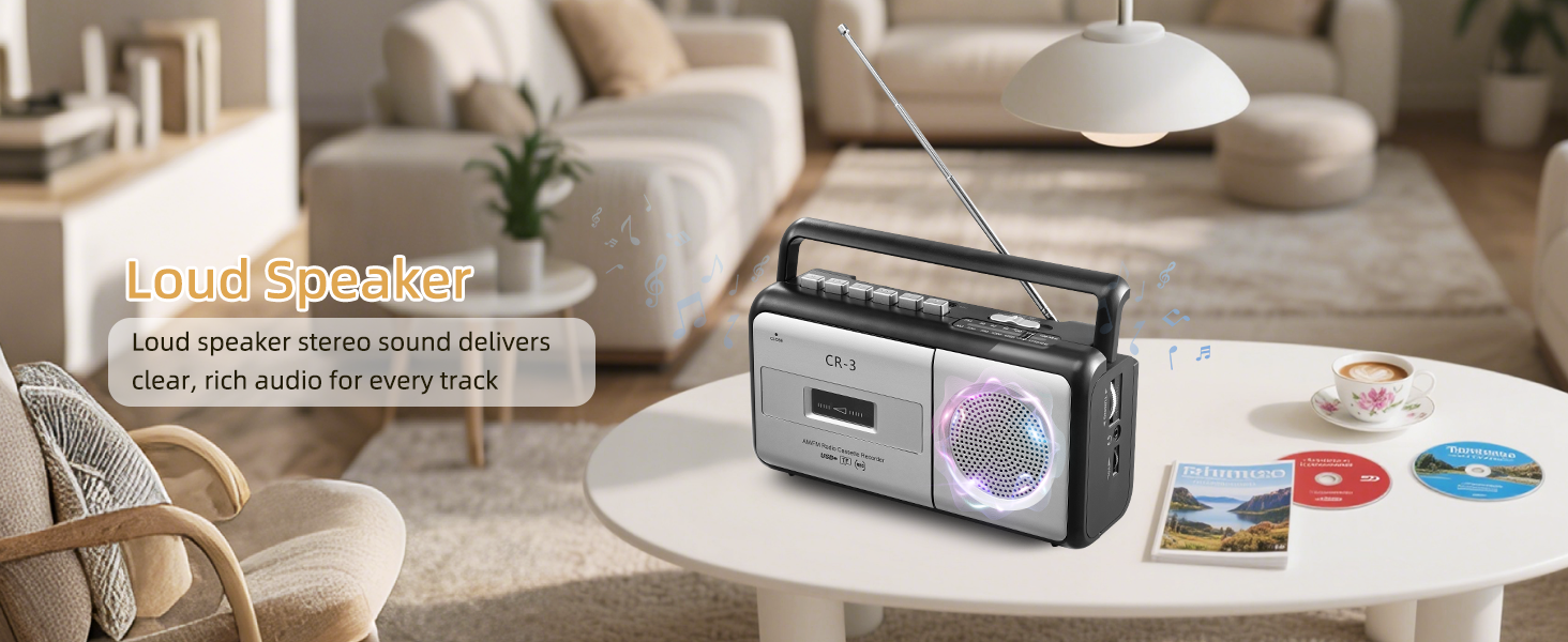  Portable Cassette Player Boombox