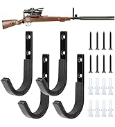 TRIPLE DEER Gun Rack Storage Wall Mount Shotgun Rifle Hook Horizontal Metal Gun Hanger for Any Ri...