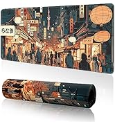 Japanese Street Gaming Mouse Pad Large,Anime Mouse Pad Gaming Mouse Mat Desk Pad,31.5 x 11.8 Desk...