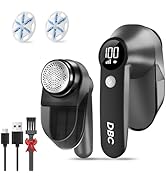 DBC Rechargeable Fabric Shaver,3-Speed Lint Remover for Clothes LED Display, 15000r/Min Powerful ...