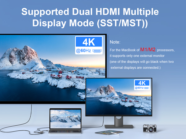4k docking station dual monitor