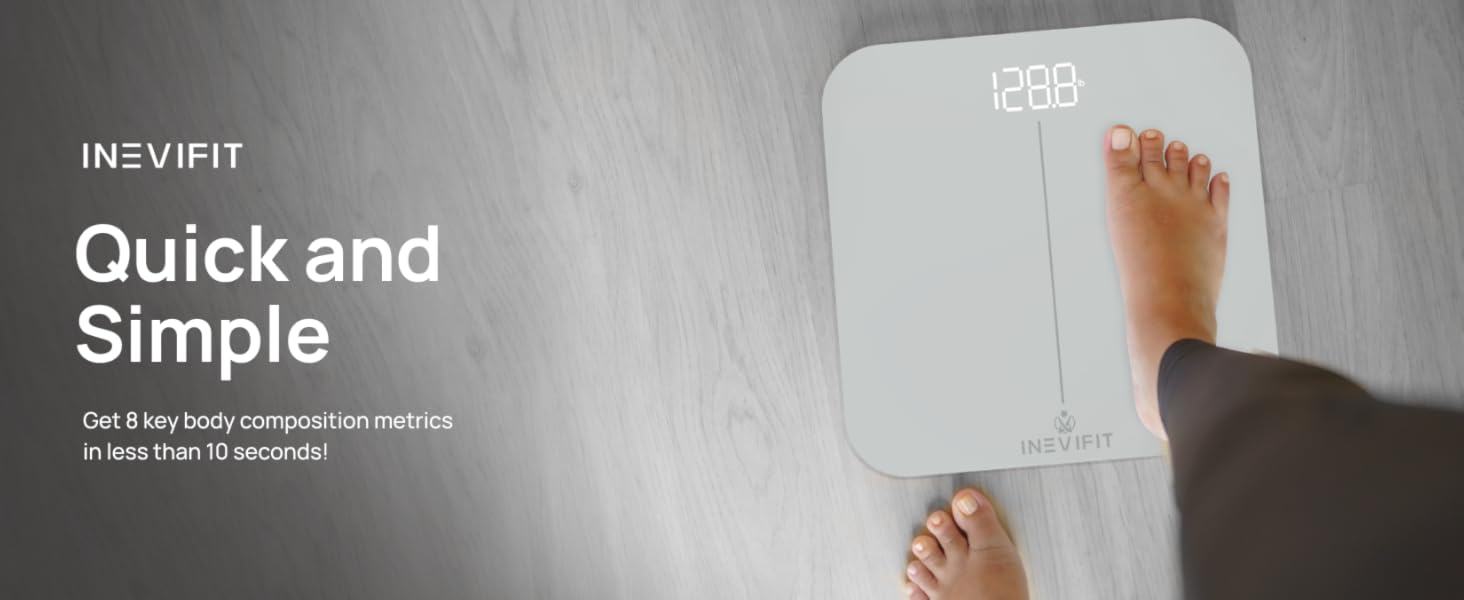 I-SS001S - INEVIFIT - Best Bluetooth Smart Digital Bathroom Scale - Premium A+