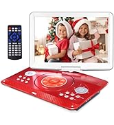 16.9" Portable DVD Player with 6 Hrs 5000mAH Rechargeable Battery, Car DVD Player Portable with 1...