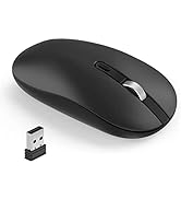 cimetech Wireless Mouse, 2.4G Slim Noiseless Mouse with USB Receiver Portable Computer Mice, Meta...