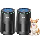 Air Purifiers for Bedroom Home with Sleep Mode for Smoke Pet Dander Odors, Small Air Purifier wit...