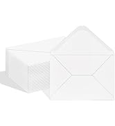 Ouzoustate A7 Envelopes 100 Pack White 5x7 V Flap Invitation Envelopes for 5x7 Photos,Cards, Birt...