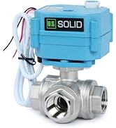 U.S. Solid 3-Way 1/2" Motorized Ball Valve AC110-230V - Heavy Duty Multipurpose L Type Non-Portab...