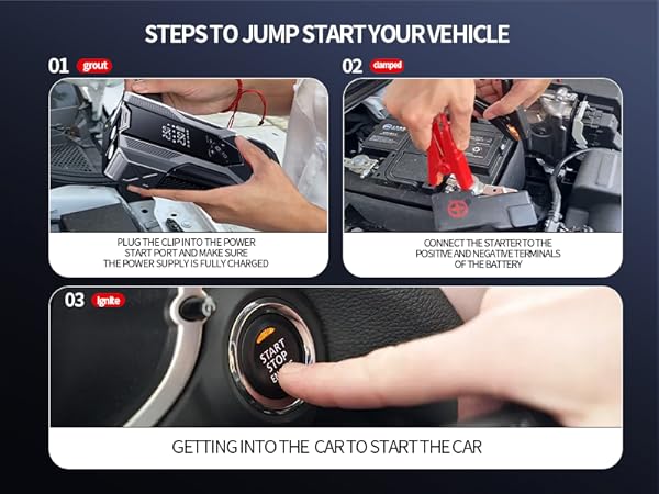 Portable Jump Starter with Air Compressor