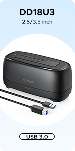 ORICO External Hard Drive Case for 3.5 Inch HDD/SSD 5 Packs Portable Hard Drive Carrying Protective ...